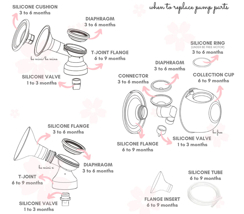 Baby Express Breast Pump Spare Parts (Be Free)