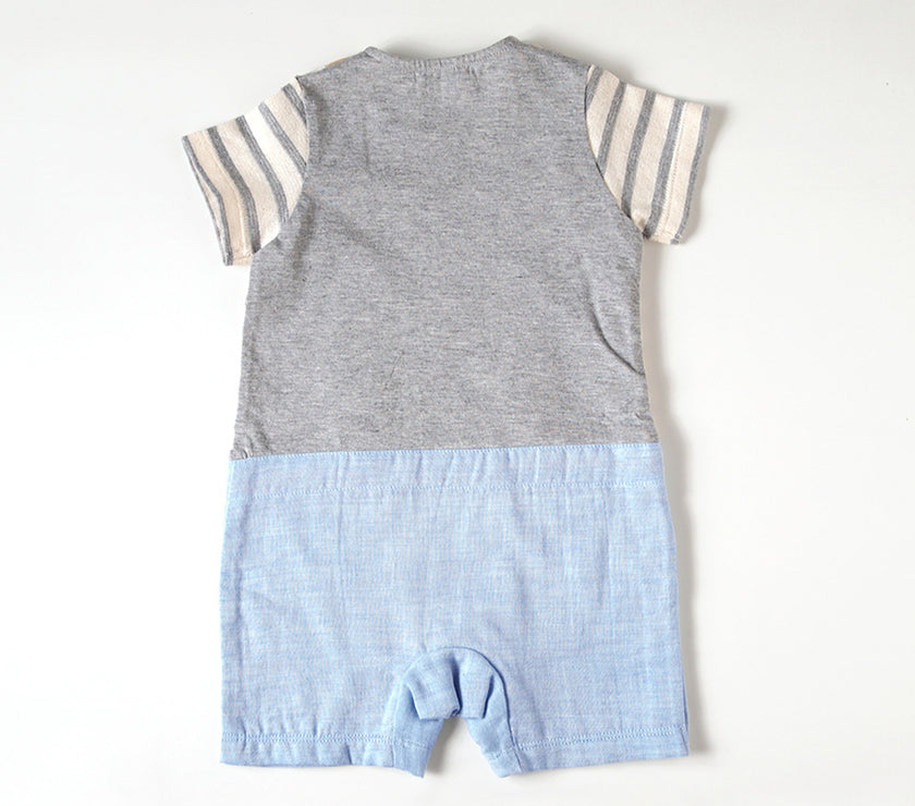 Hoppetta Boy Short Overall - Gray | Little Baby.