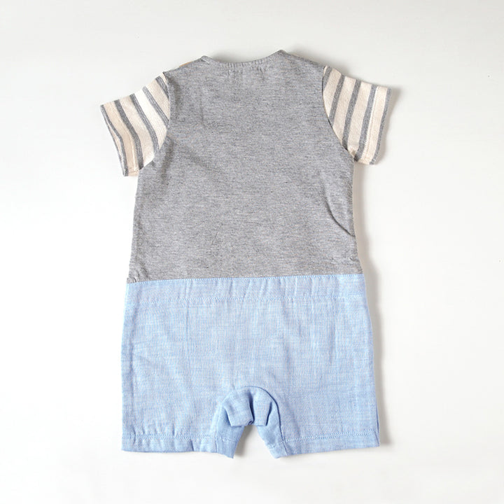 Hoppetta Boy Short Overall - Gray | Little Baby.