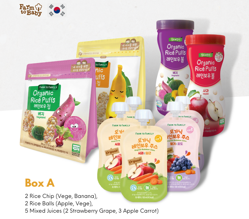 FarmToBaby Organic Baby Snack (6m+) Snack Box - Expiry 06/22 | Little Baby.