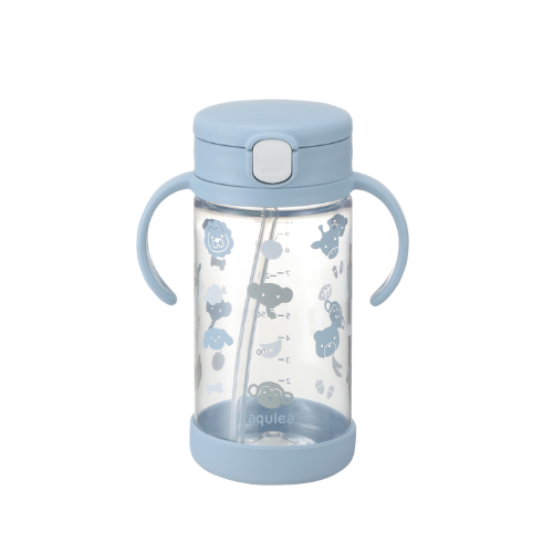 Richell Aqulea Clear Straw Bottle Mug(320ml) + Bottom Cover