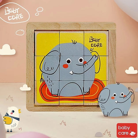 Bc Babycare Baby Animal Block Puzzle (6 sides) | Little Baby.