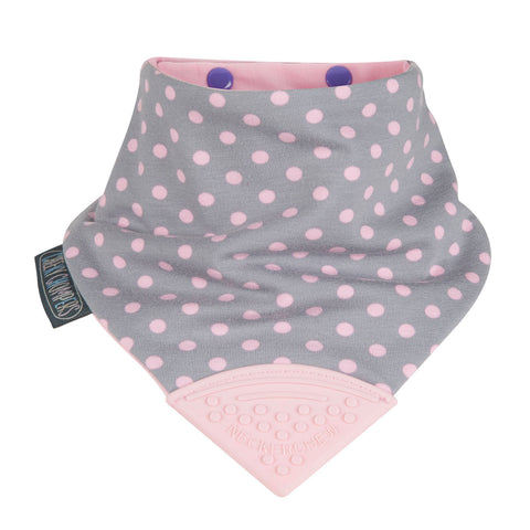 Cheeky Chompers Polka Dot Pink | Little Baby.