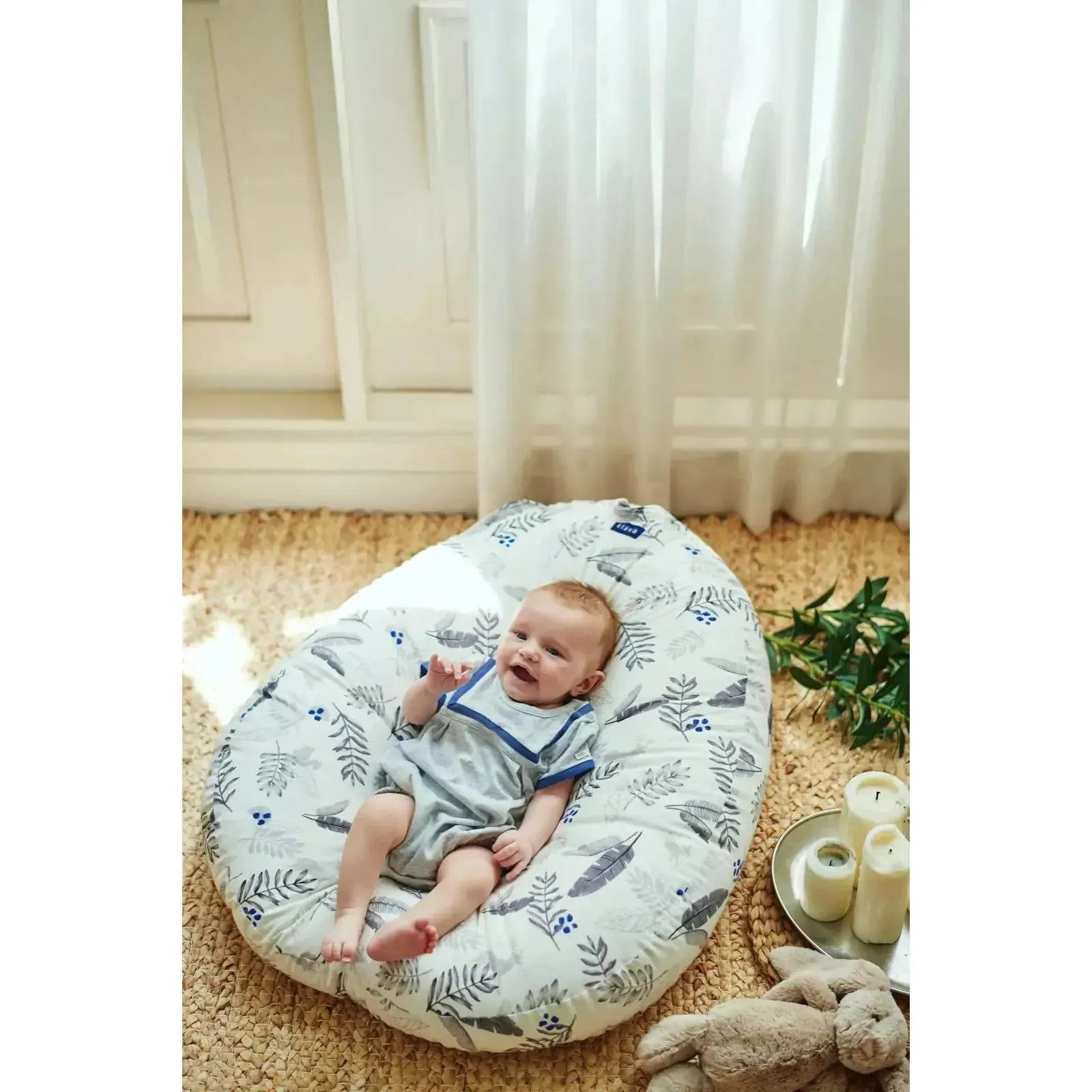 Elava Baby Reflux Prevention Cushion & Mesh Cushion Cover Set