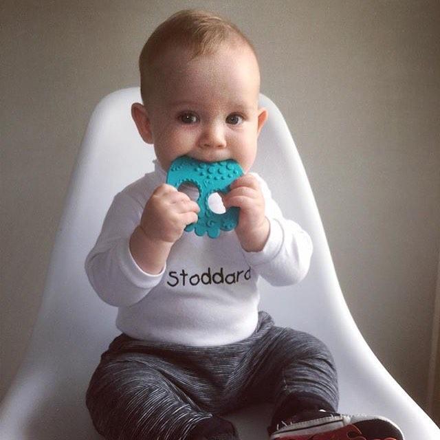 Helles Teeth Sugar Skull Teether (Teal) | Little Baby.