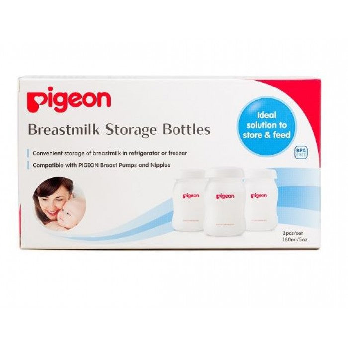 Pigeon Peristaltic Plus Storage 160ml PP/WN Bottle 3pc/Set (White) | Little Baby.