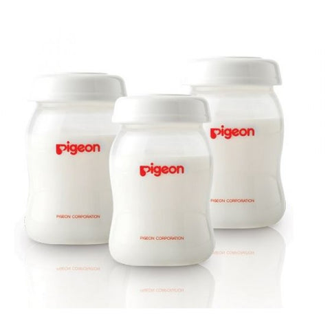Pigeon Peristaltic Plus Storage 160ml PP/WN Bottle 3pc/Set (White) | Little Baby.