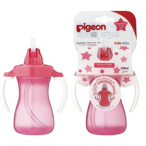 Pigeon Petite Straw Bottle 150ml 9m+ - Pink | Little Baby.