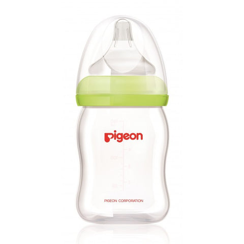 Pigeon Peristaltic PLUS Wide Neck Glass Feeding Bottle Green (Japan) 160ml | Little Baby.