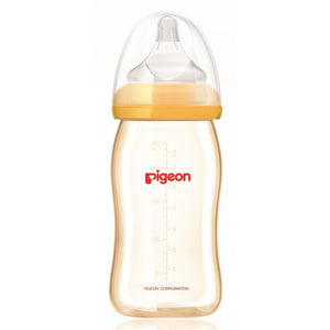 Pigeon Softouch Peristaltic Plus Ppsu Nursing Bottle, 240ml (M) 3+ Months (Y-Cut) Twin Pack | Little Baby.