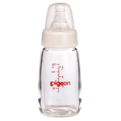 Pigeon Slim-Neck Nursing Glass Bottle - 120ml | Little Baby.