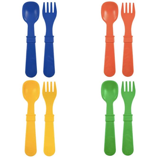 Re-Play Utensils Fork & Spoon Set of 4-5