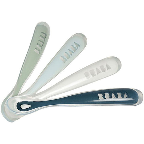 Beaba 1st Stage Silicone Spoon Set of 4 (Assorted Colours)