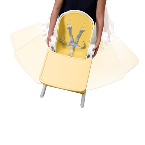 Oribel Cocoon Z High Chair - Lemonade Yellow