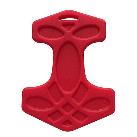 Helles Teeth Thor's Hammer Teether (Blood Eagle Red) | Little Baby.