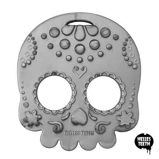Helles Teeth Sugar Skull Teether (Silver) | Little Baby.