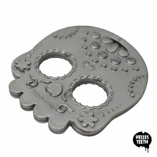 Helles Teeth Sugar Skull Teether (Silver) | Little Baby.