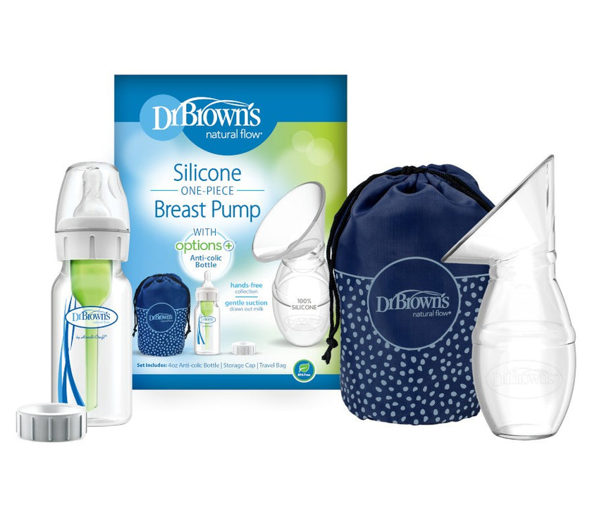 Dr. Brown’s Silicone One-Piece Breast Pump w 120ml PP Narrow Bottle