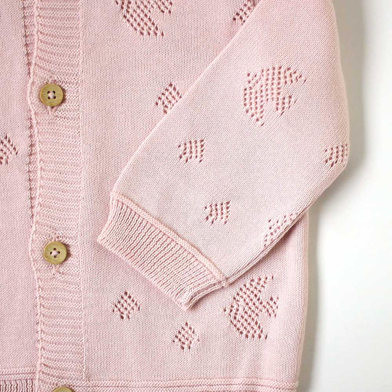 Hoppetta Cookia Cardigan - Pink | Little Baby.
