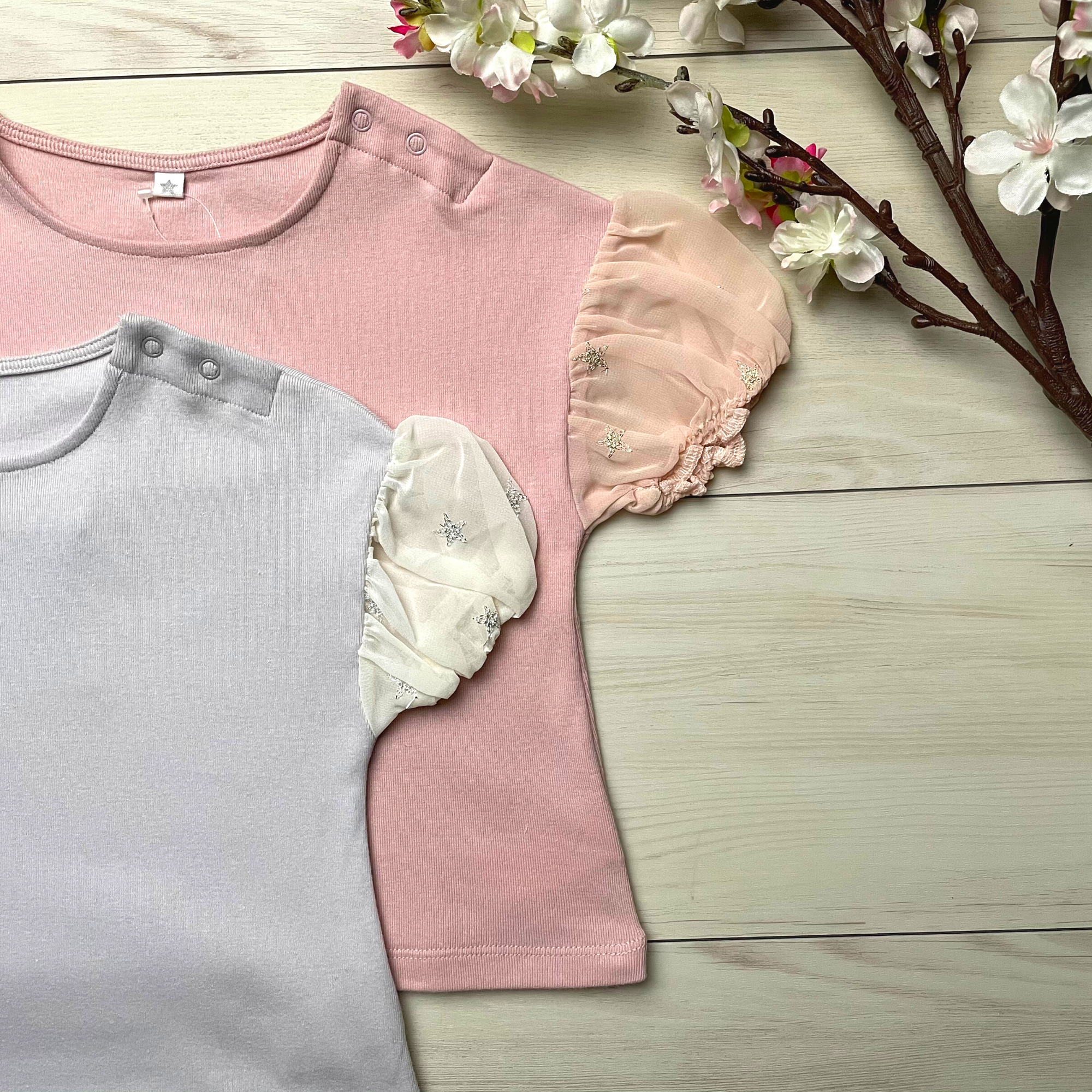 10mois (Dimowa) Star Chiffon Puff T-shirt Pink | Little Baby.