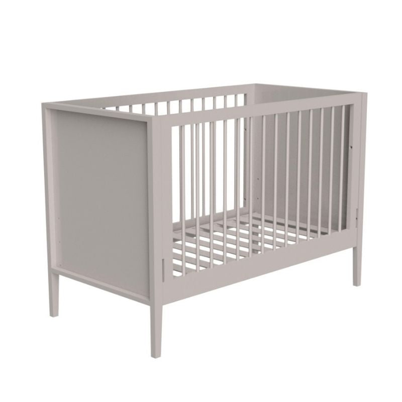 Little kBaby Baby Cot - Soft Tone Grey (with Free Mattress)-4