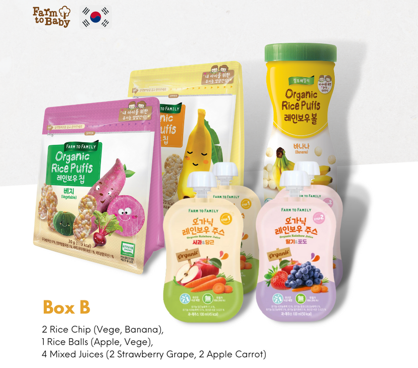 FarmToBaby Organic Baby Snack (6m+) Snack Box - Expiry 06/22 | Little Baby.