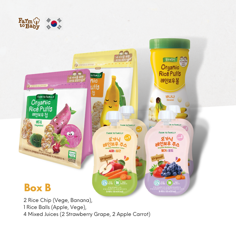 FarmToBaby Organic Baby Snack (6m+) Snack Box - Expiry 06/22 | Little Baby.