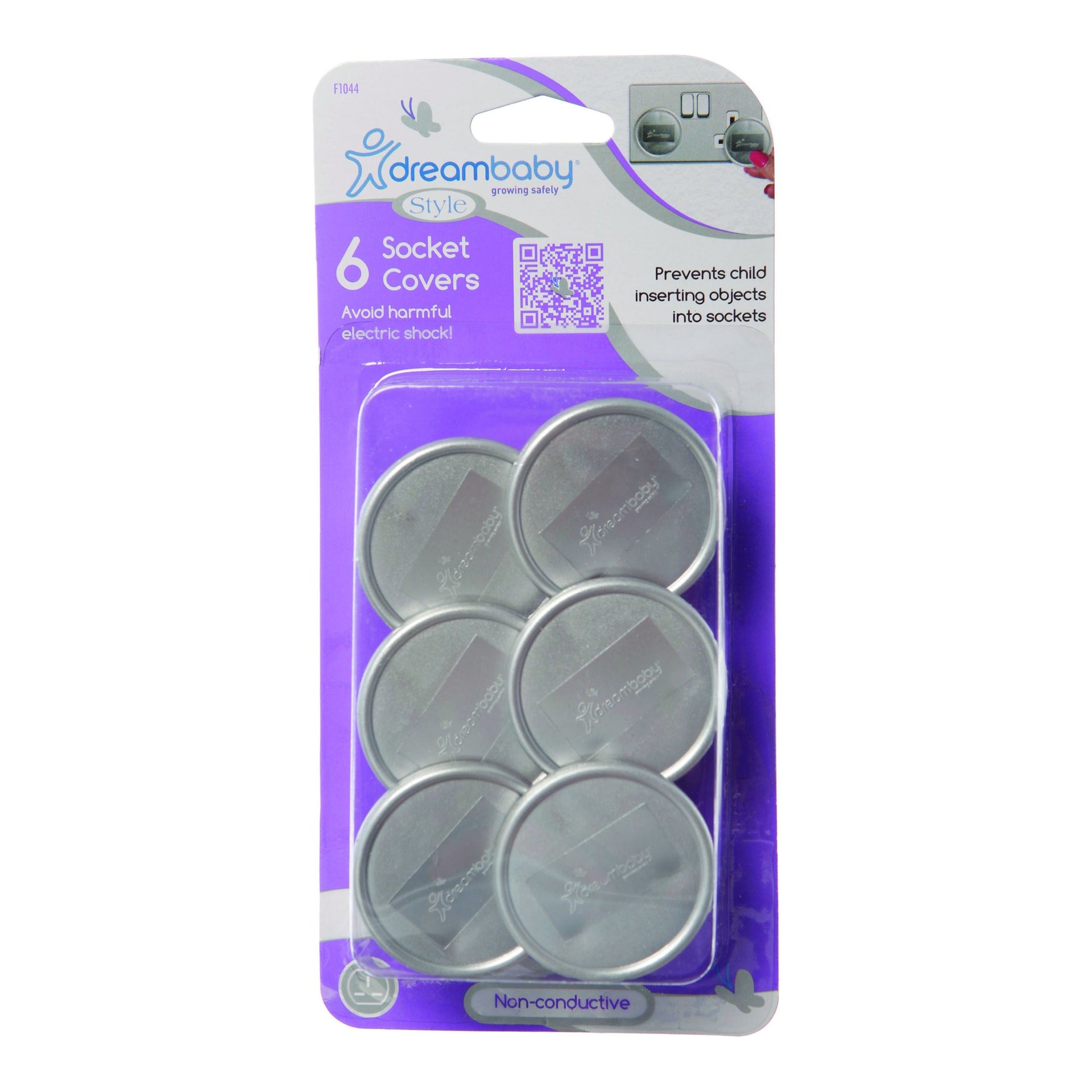 Dreambaby Outlet Plugs 6pk - Silver DB01044 | Little Baby.