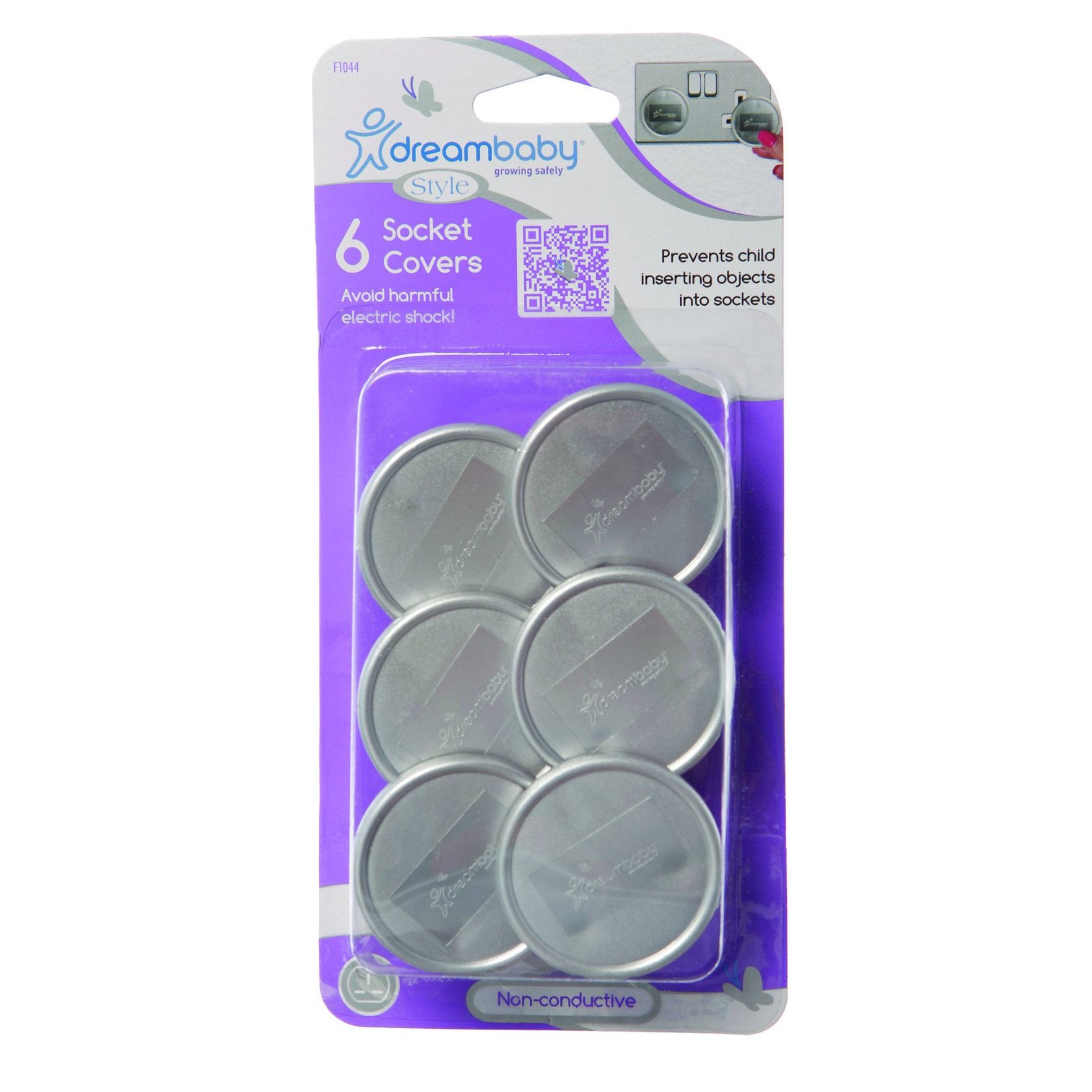 Dreambaby Outlet Plugs 6pk - Silver DB01044 | Little Baby.