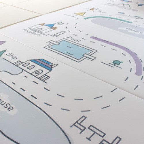Foldaway Design Mat W, 200 x 140 x 4cm (Travel) | Little Baby.