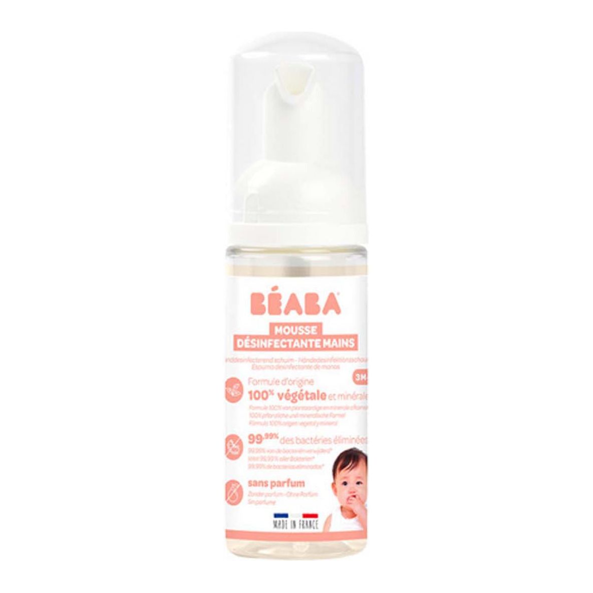 Beaba On-The-Go Hand Sanitising Foam 50ml - Fragrance Free-1