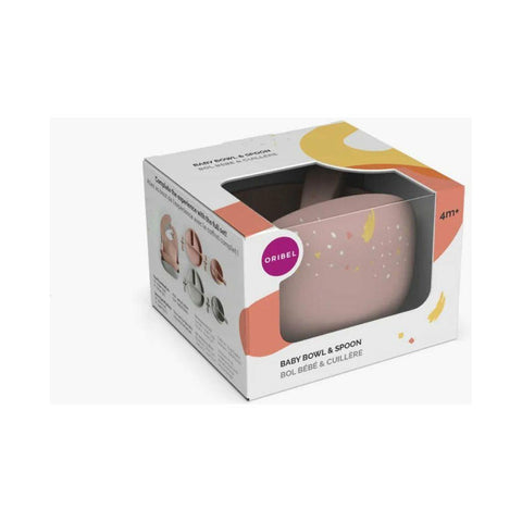 Oribel Baby Bowl & Spoon - Grapefruit Pink