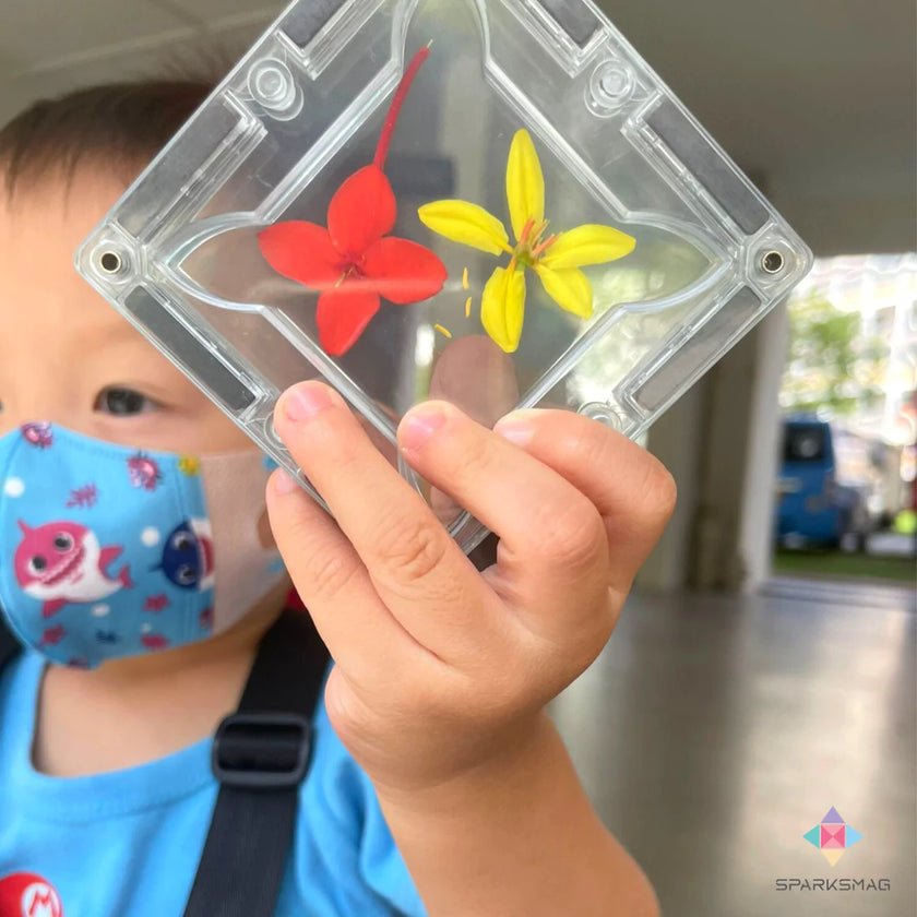SparksMag Transparent 104 Pcs Petite Magnetic Tiles Set