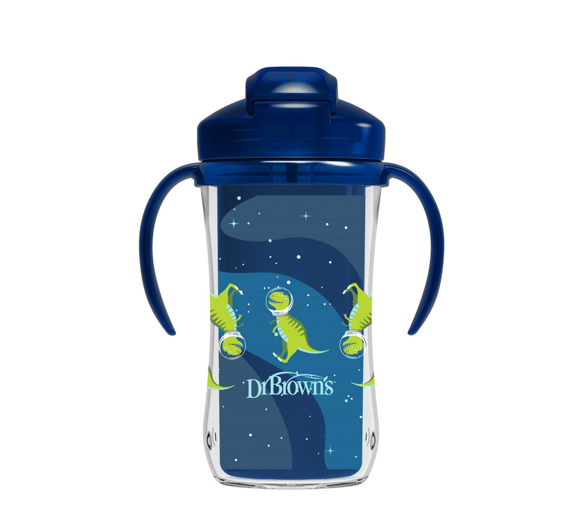 Dr. Brown’s 300ml Insulated Straw Cup w Handles (12m+) Assorted Designs