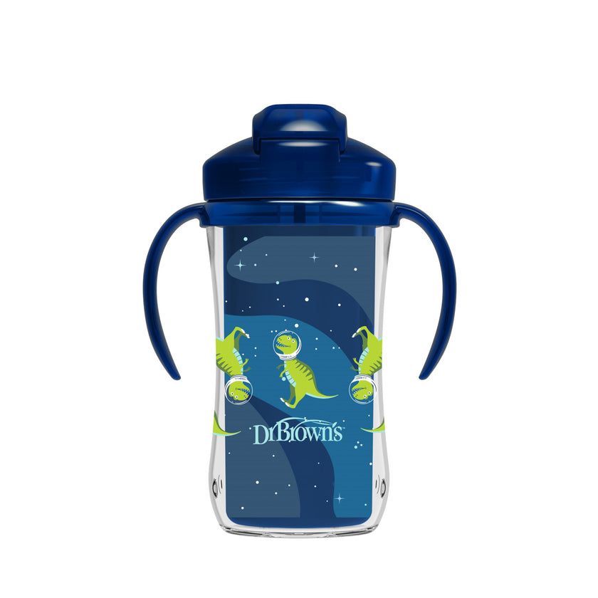Dr. Brown’s 300ml Insulated Straw Cup w Handles (12m+) Assorted Designs