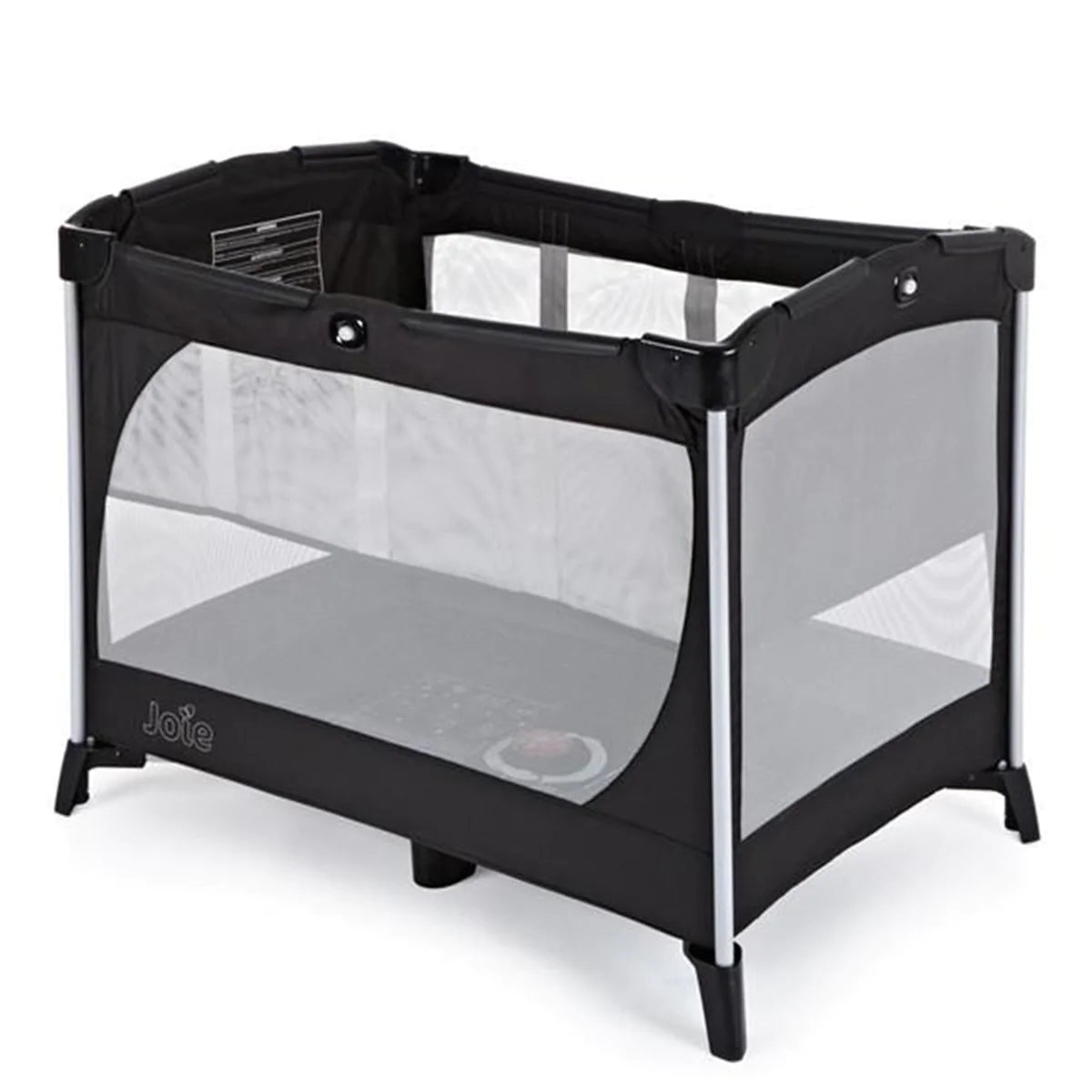 Joie Allura Travel Cot - Black Ink (Bundle with Free Gift)