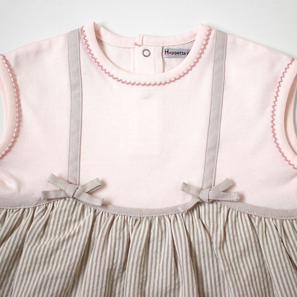 Hoppetta Pink/Checked Grey Dress | Little Baby.