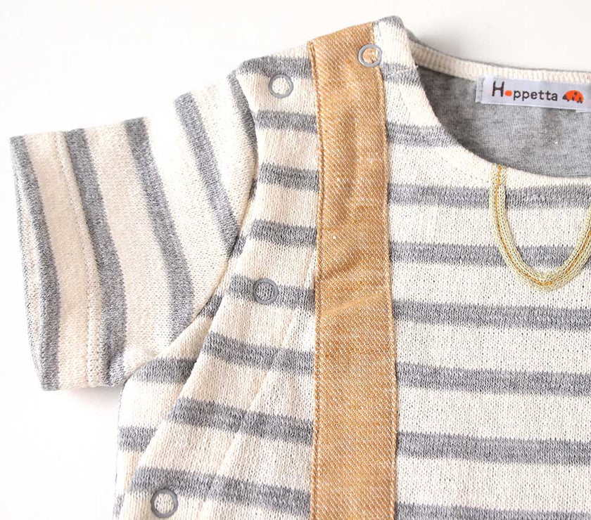 Hoppetta Boy Short Overall - Gray | Little Baby.