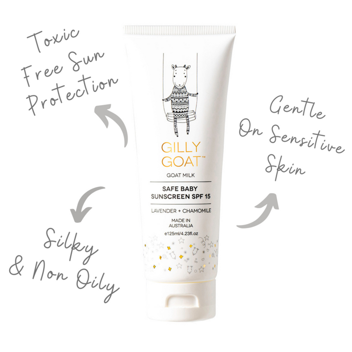 GILLY GOAT Safe Baby Sunscreen SPF 15 125ml | Little Baby.