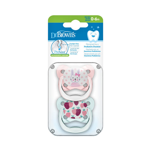 Dr. Brown’s Prevent Shield Pacifier Twin Pack (Assorted Designs)