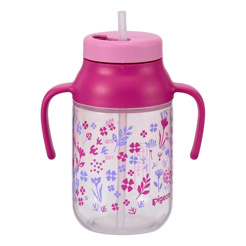 Pigeon Kurutto Straw Bottle Flower 330ml-1