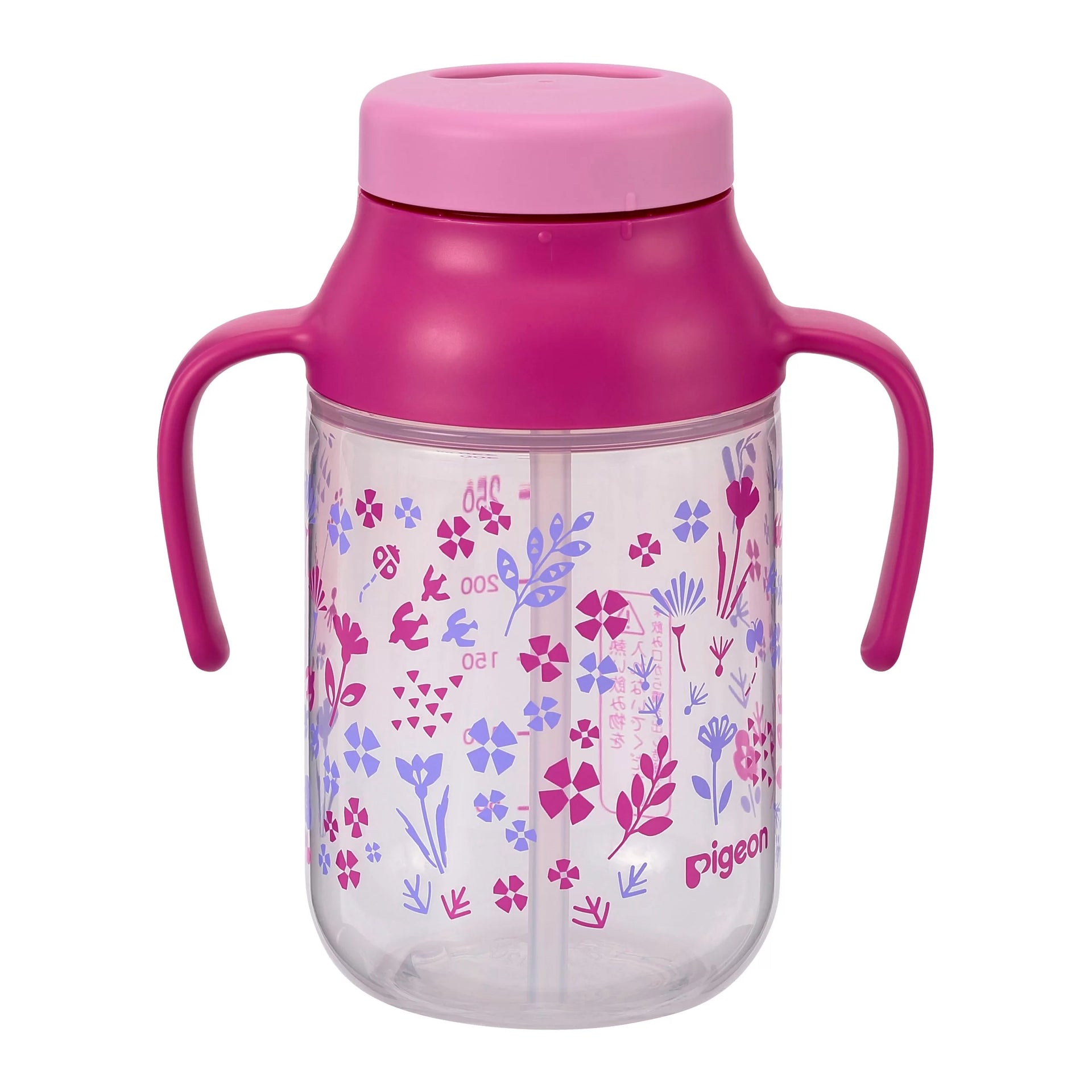 Pigeon Kurutto Straw Bottle Flower 330ml