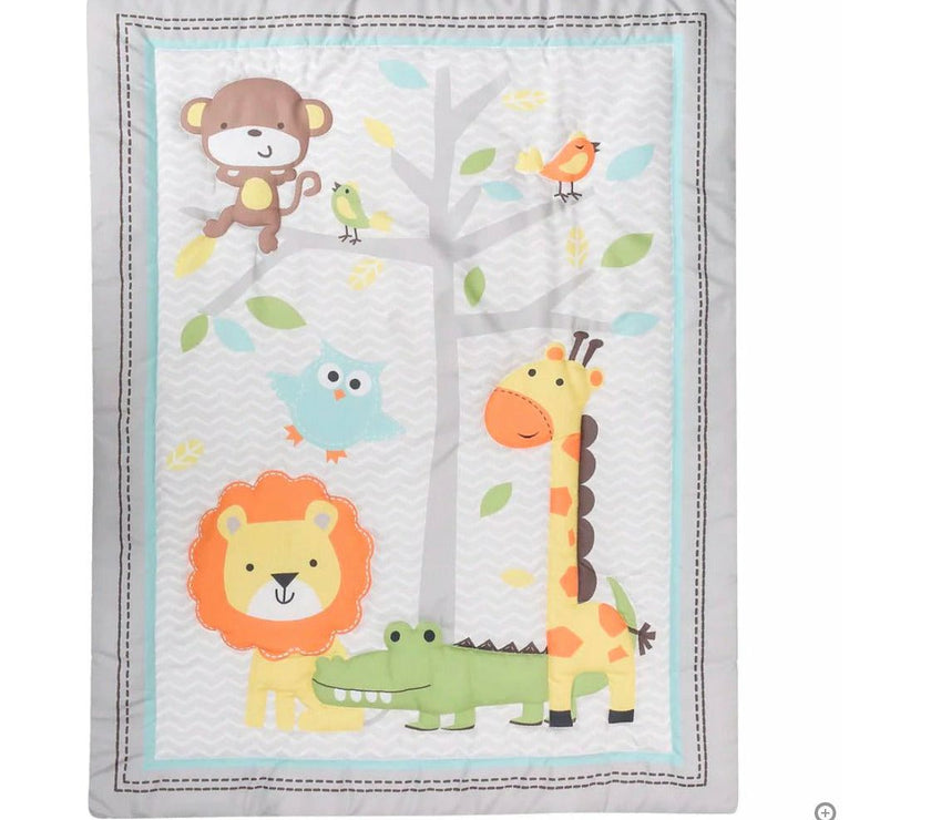 Palette Box 8-Pieces Bedding Set – Yellow Jungle Zoo