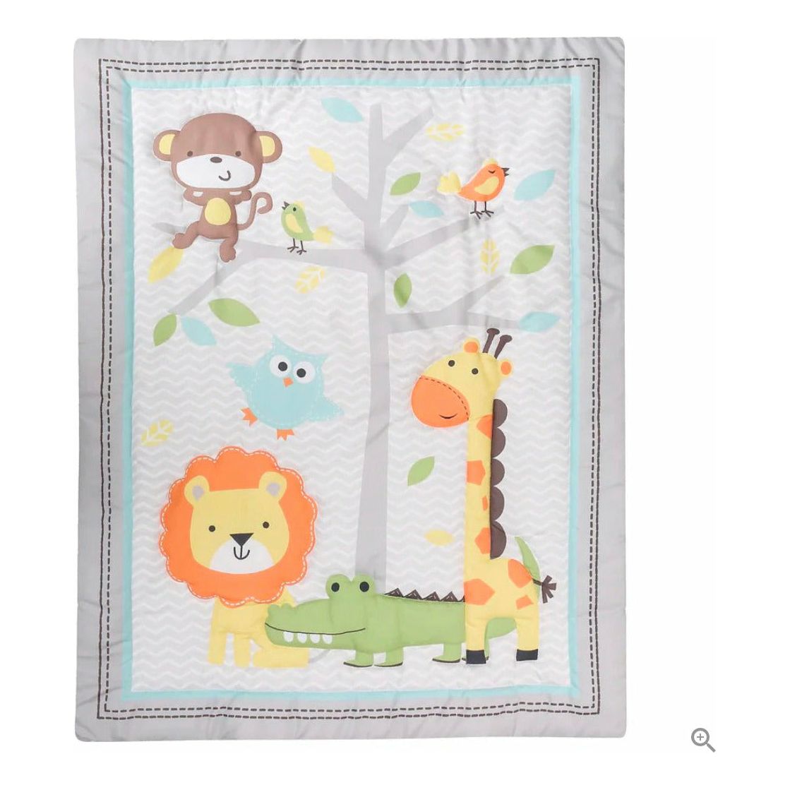 Palette Box 8-Pieces Bedding Set – Yellow Jungle Zoo