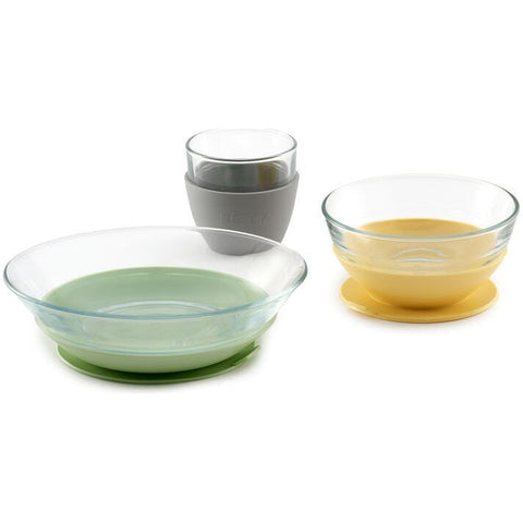 Beaba Duralex Glass Meal Set (Assorted Colours)