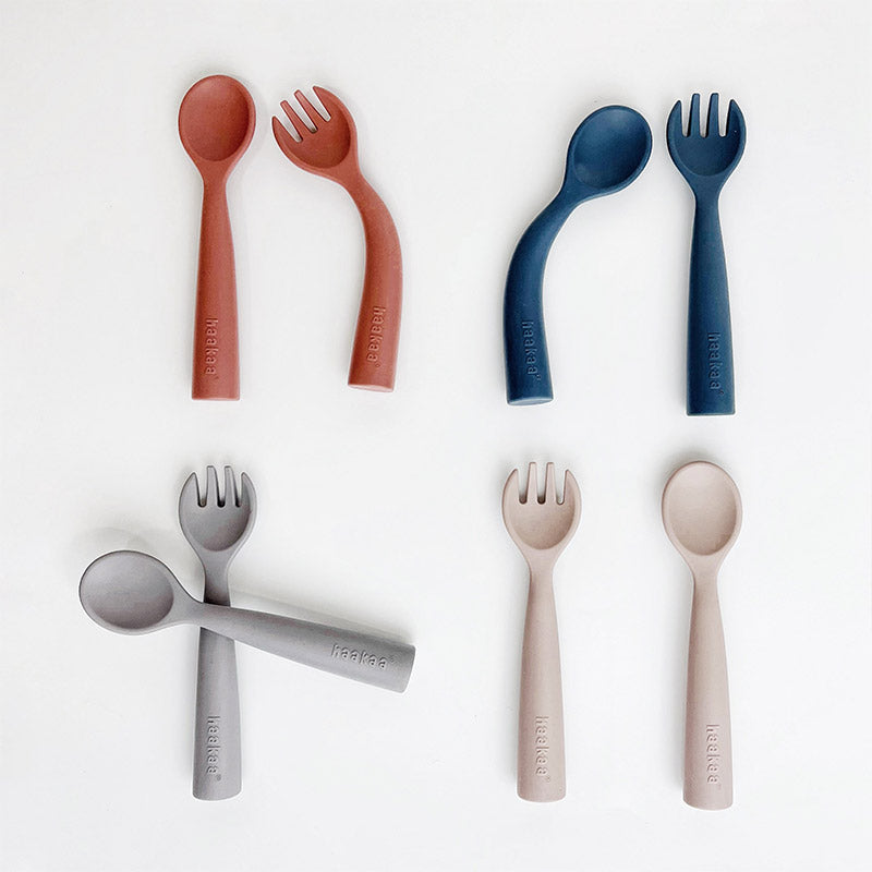 Haakaa Bendy Silicone Cutlery Set (Assorted Colours)-1