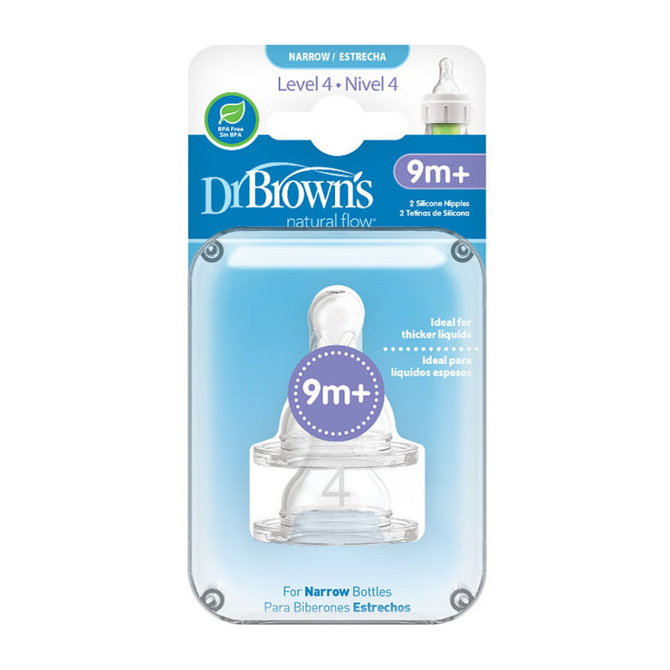 Dr. Brown’s Options+ Narrow-Neck Replacement Nipples (Assorted Designs)