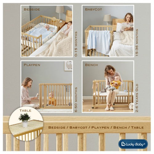 Lucky Baby Lettino™ Rovolutionary Cot - White-6