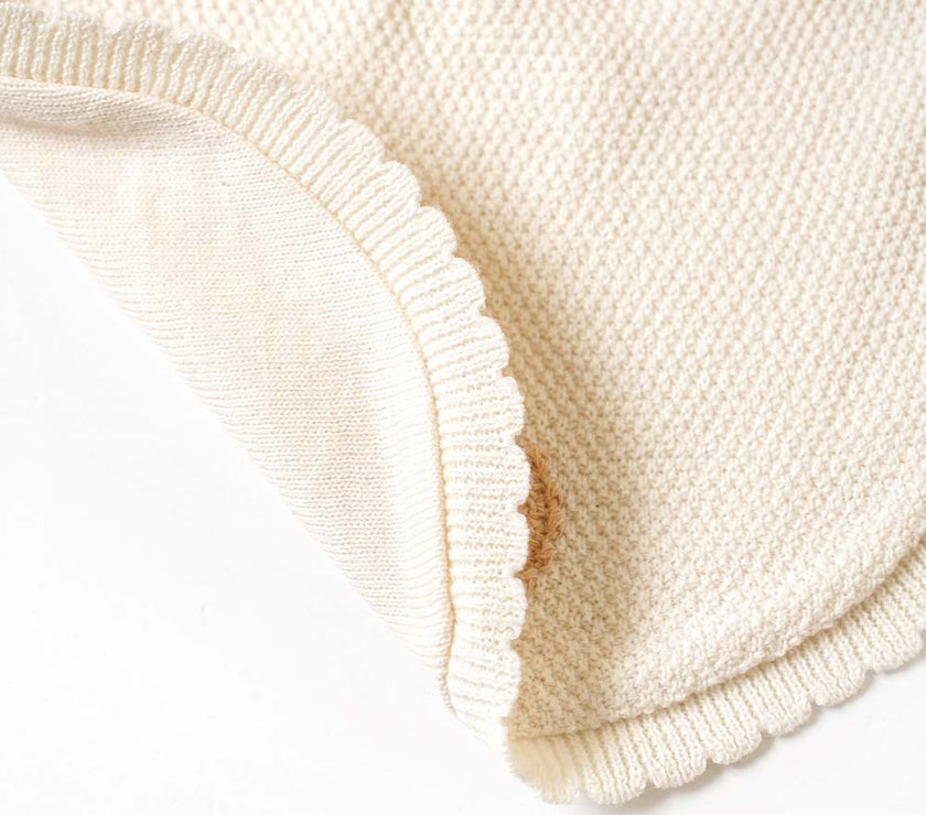 Hoppetta Knit Bib - Hedgehog | Little Baby.