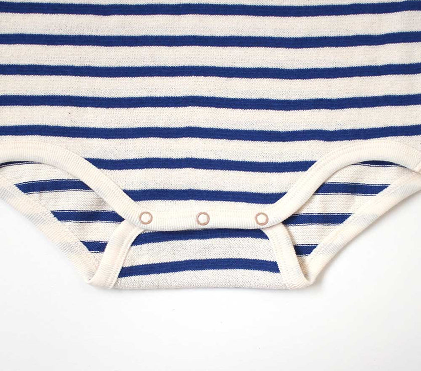 Hoppetta Blue Stripe Bodysuit - Blue | Little Baby.
